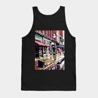 Owego NY - American Flag and Reflections Tank Top